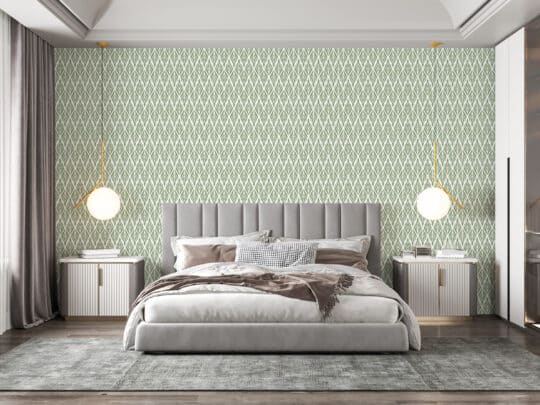 art deco damask non-pasted wallpaper