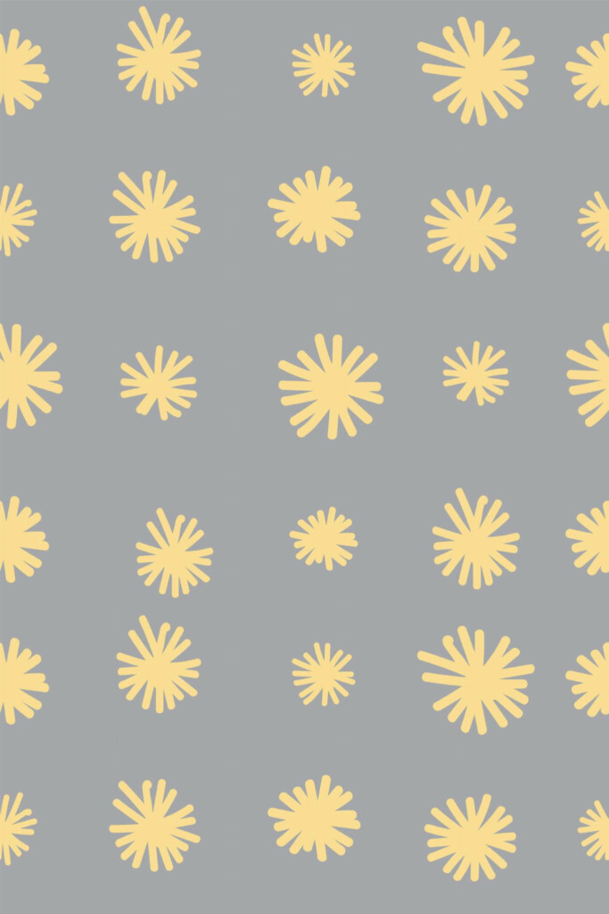 Pattern repeat of Dandelion flower removable wallpaper design