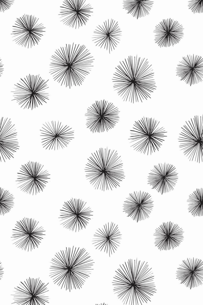 Pattern repeat of Dandelion removable wallpaper design