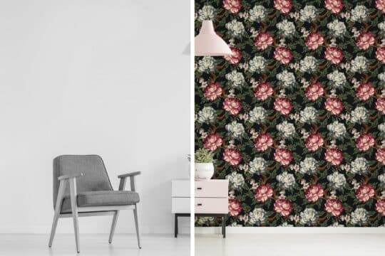 dark garden non-pasted wallpaper