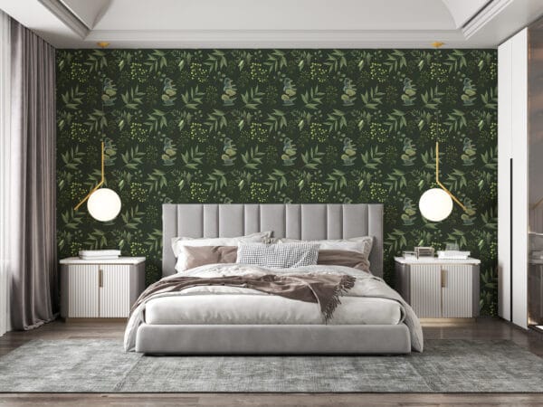 dark green accent wall peel and stick removable wallpaper