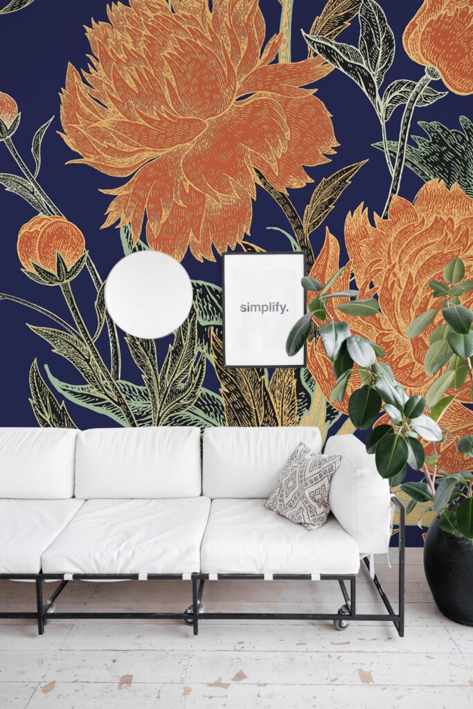 Enchanted Twilight Bloom wall paper mural from Fancy Walls