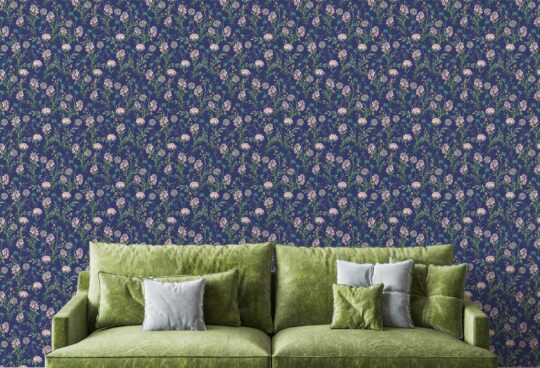 Fancy Walls' dark ethereal floral non-pasted wallpaper