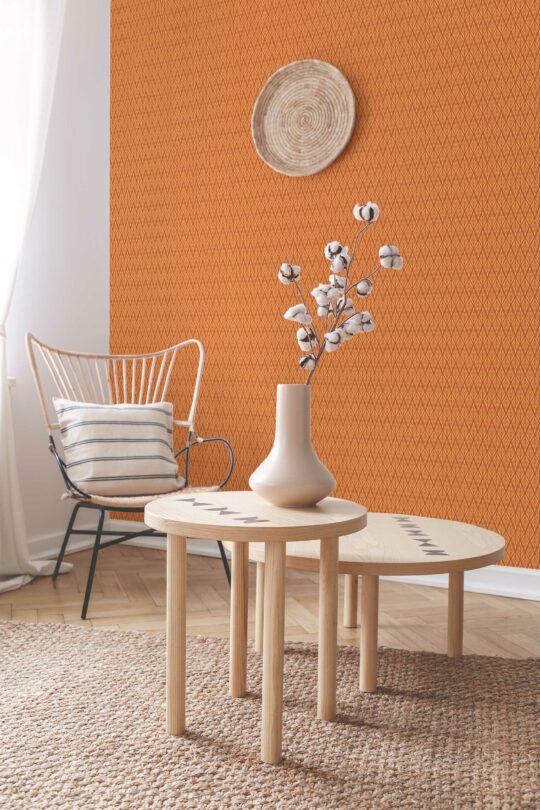 Terracotta Deco Delight self-adhesive wallpaper by Fancy Walls