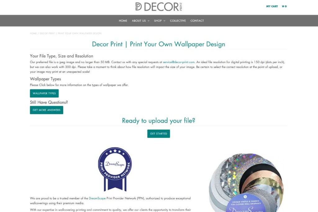 Decor Print print on demand wallpaper service
