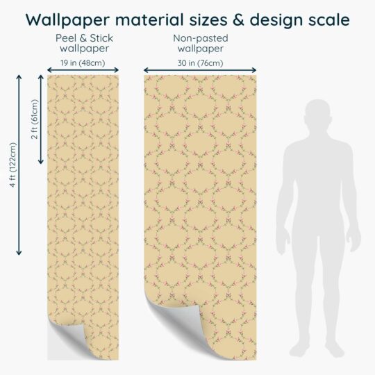 Earthy Rose Tangle removable wallpaper by Fancy Walls