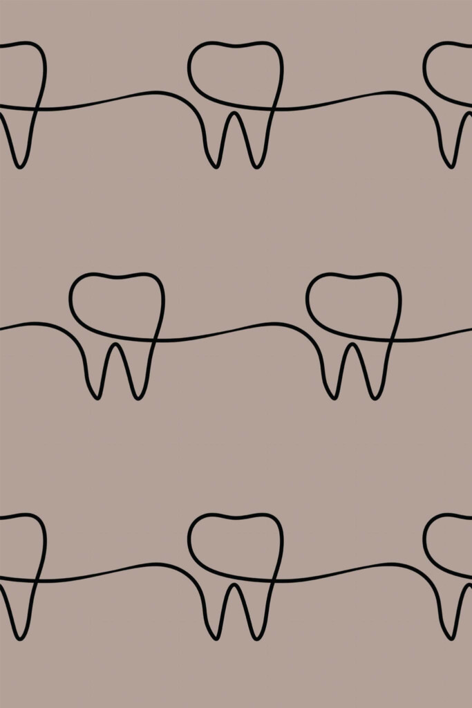Pattern repeat of Dental removable wallpaper design