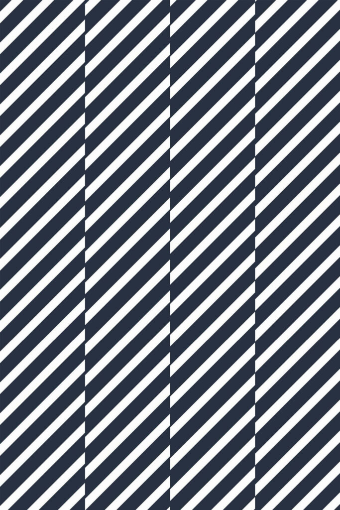 Pattern repeat of Diagonal broken lines removable wallpaper design