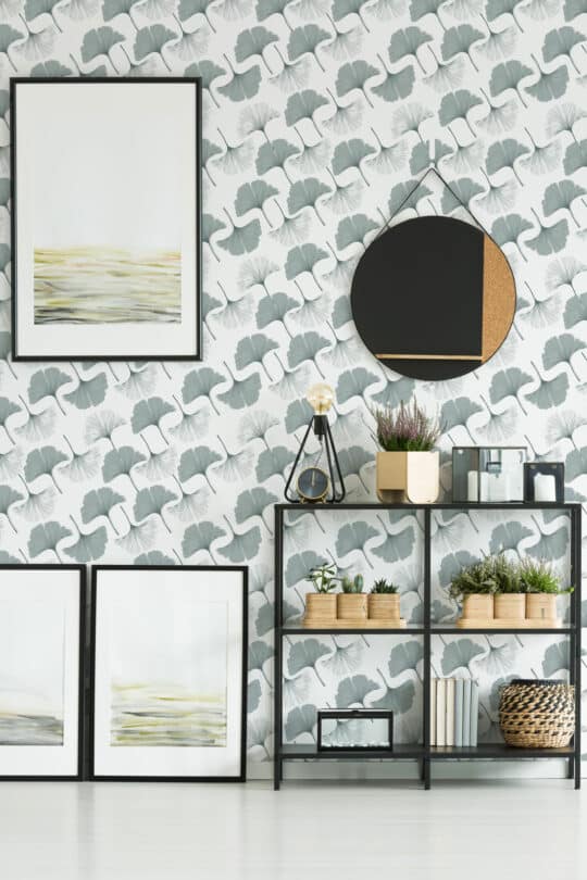 Ginkgo leaf self adhesive wallpaper