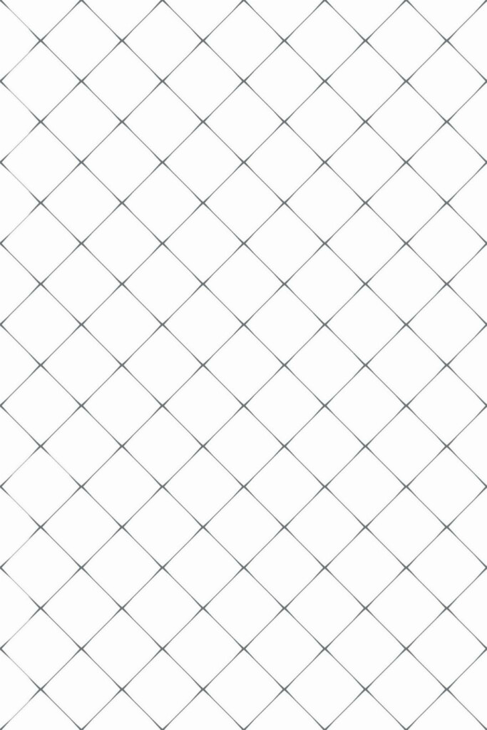Pattern repeat of Diagonal grid removable wallpaper design
