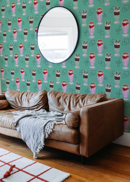 retro 50's removable wallpaper