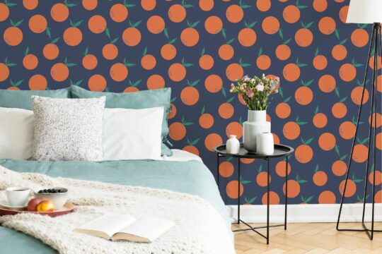 modern orange non-pasted wallpaper