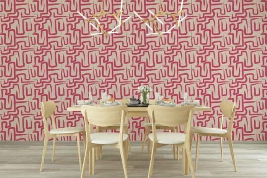 viva magenta dining room peel and stick removable wallpaper