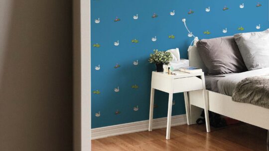 blue dining room peel and stick removable wallpaper