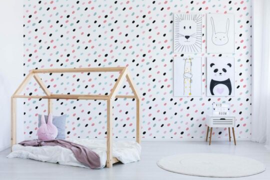 Multicolor dotted self adhesive wallpaper