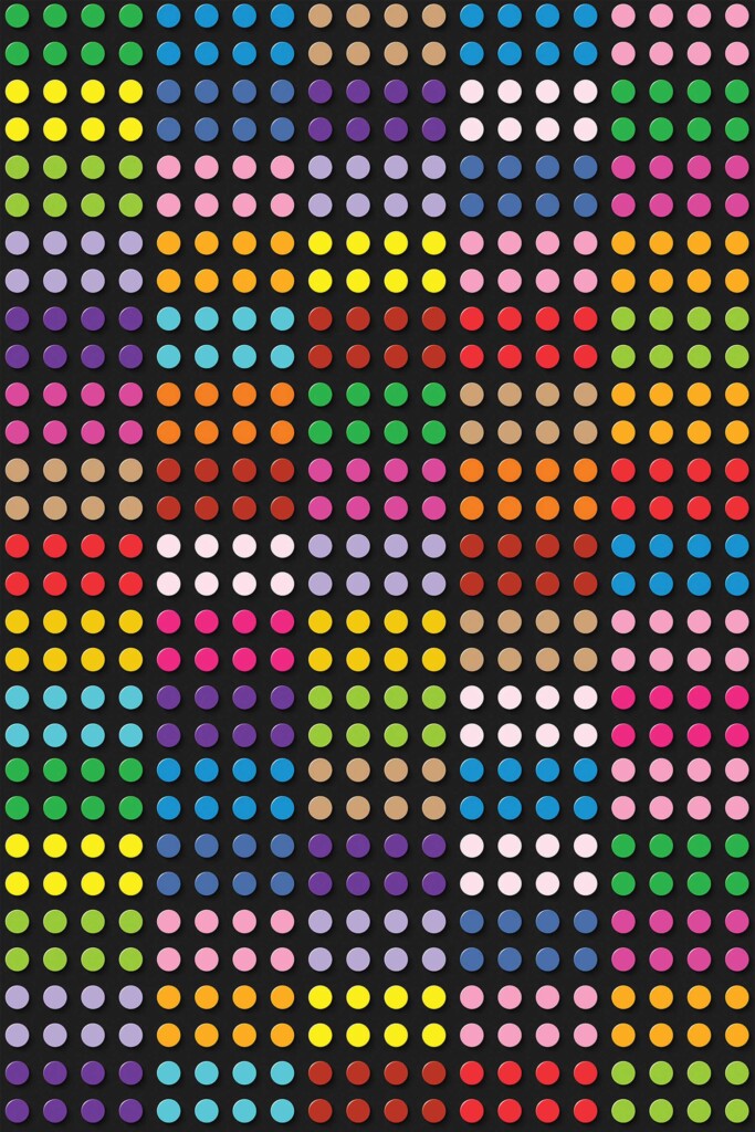 Fancy Walls removable wallpaper with colorful dot pattern