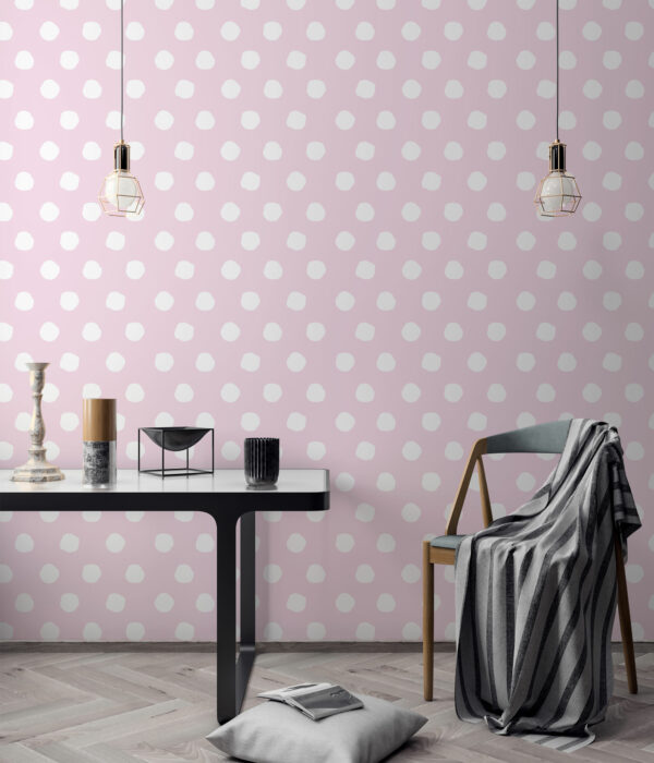 pink and white living room peel and stick removable wallpaper
