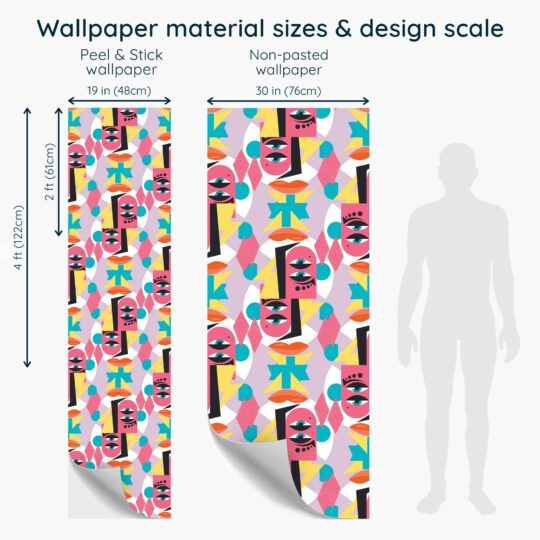 Wallpaper for walls - Abstract Pink Face by Fancy Walls