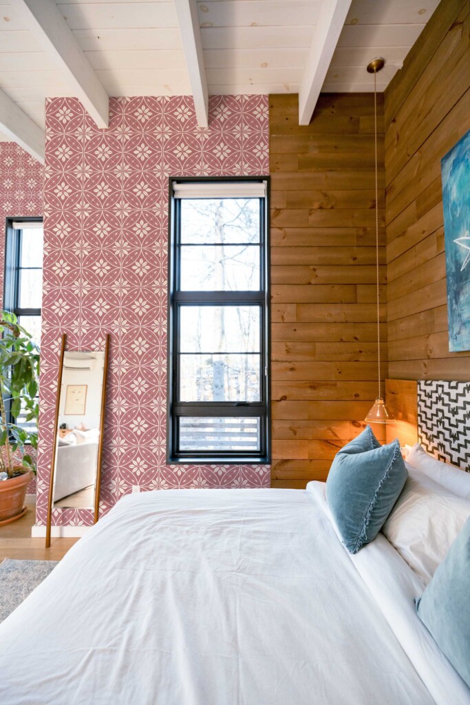 Fancy Walls Moroccan style wallpaper in dusty rose with non-pasted option