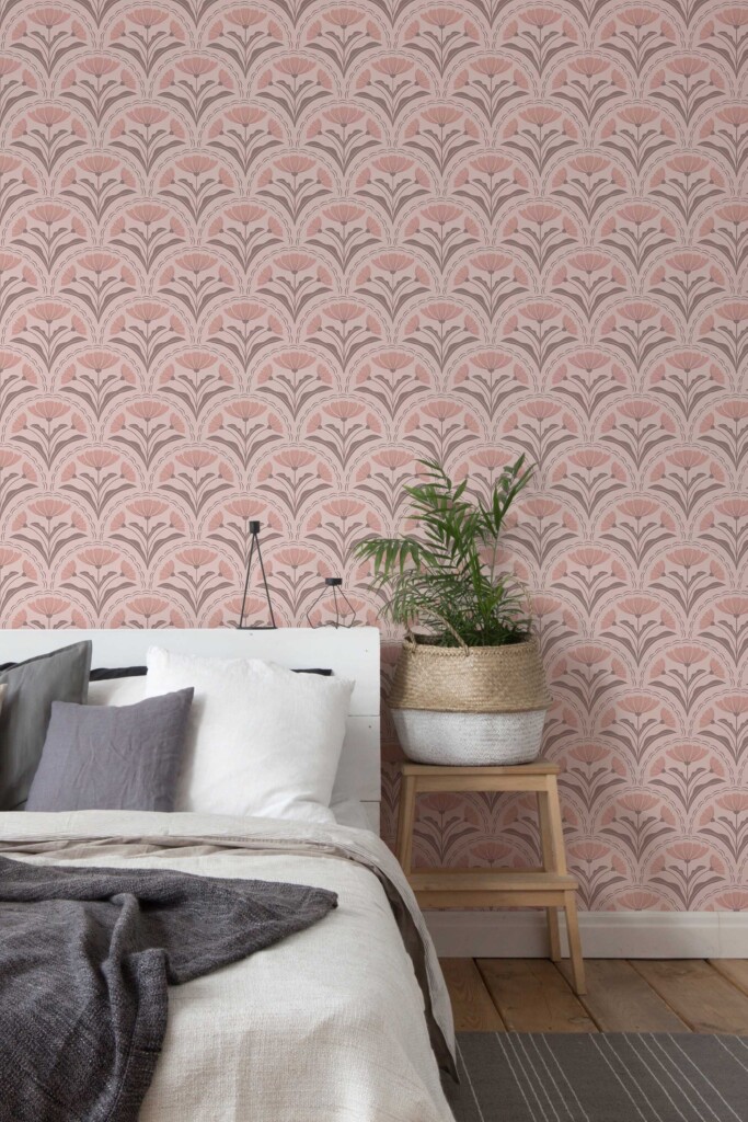 Fancy Walls dusty rose floral self-adhesive wallpaper for bedrooms