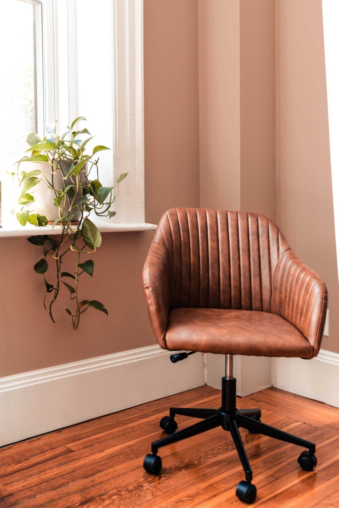 Removable wallpaper in dusty rose by Fancy Walls with matte finish