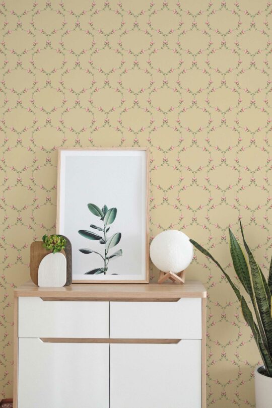 Rose Tracery peel and stick wallpaper by Fancy Walls