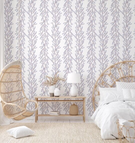 blue and white easter unpasted wallpaper