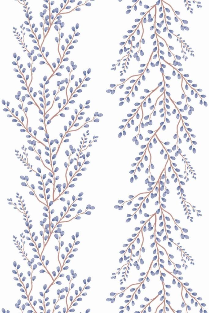 Pattern repeat of Easter branch removable wallpaper design