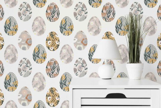 boho easter egg non-pasted wallpaper
