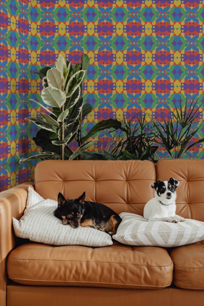 Eclectic Color Burst Removable Wallpaper from Fancy Walls