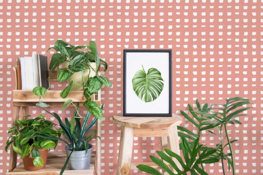 Artistry in Pink Gridlines traditional wallpaper by Fancy Walls