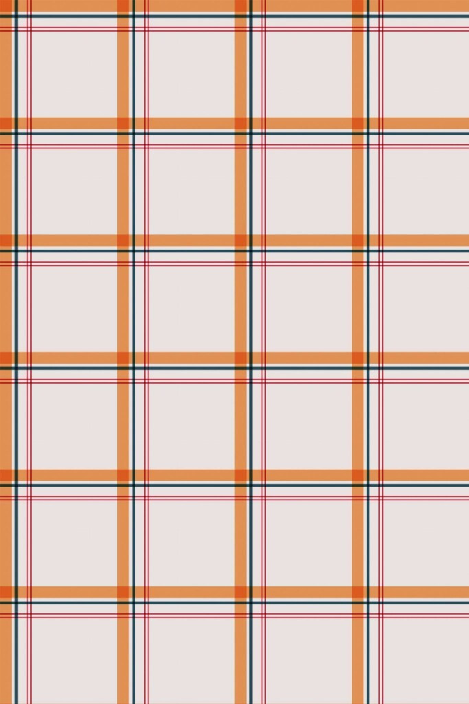 Pattern repeat of Eclectic plaid removable wallpaper design