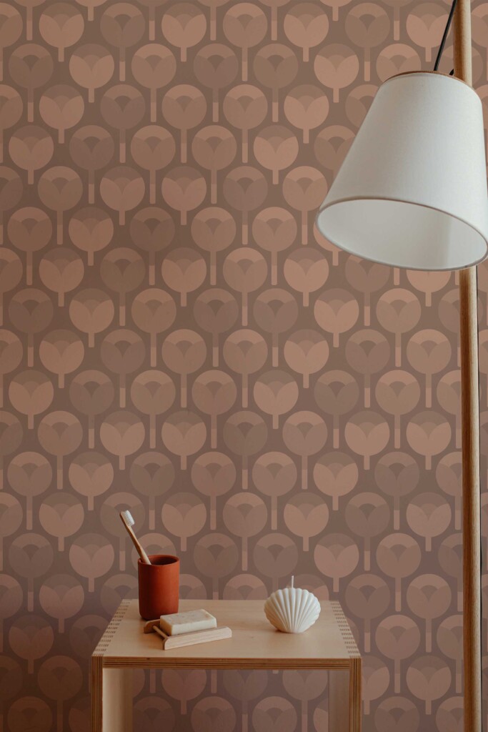 Fancy Walls Brown Floral self-adhesive wallpaper