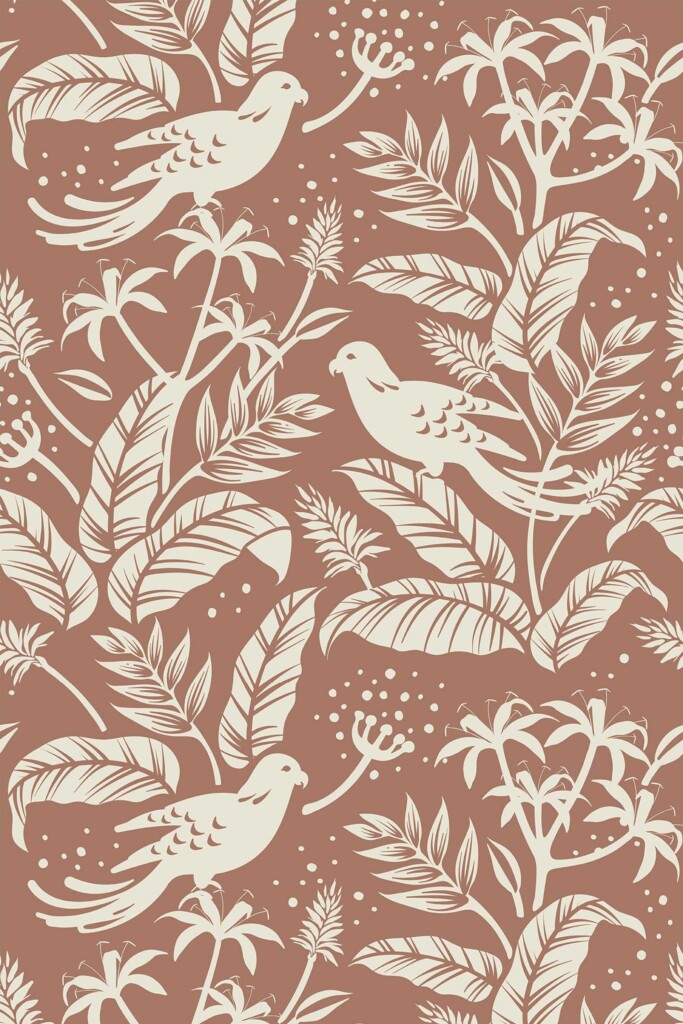 Fancy Walls Brown Bird peel and stick wallpaper