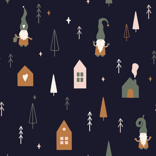 christmas elves non-pasted wallpaper