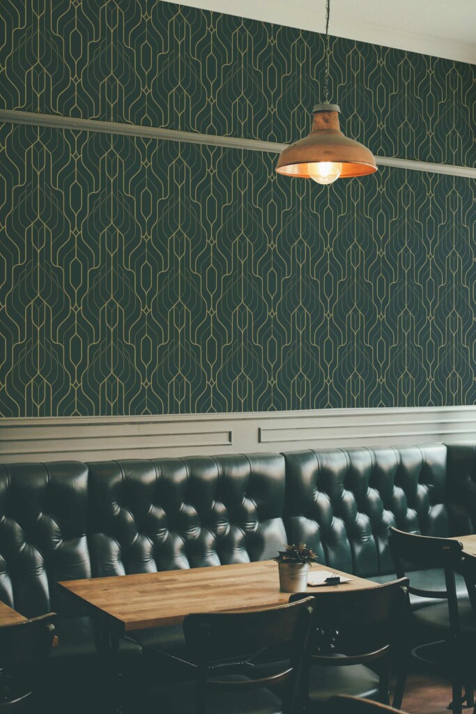 Emerald Deco Grace removable wallpaper for stylish interiors