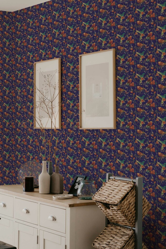 Fancy Walls Colorful Aviary self-adhesive wallpaper