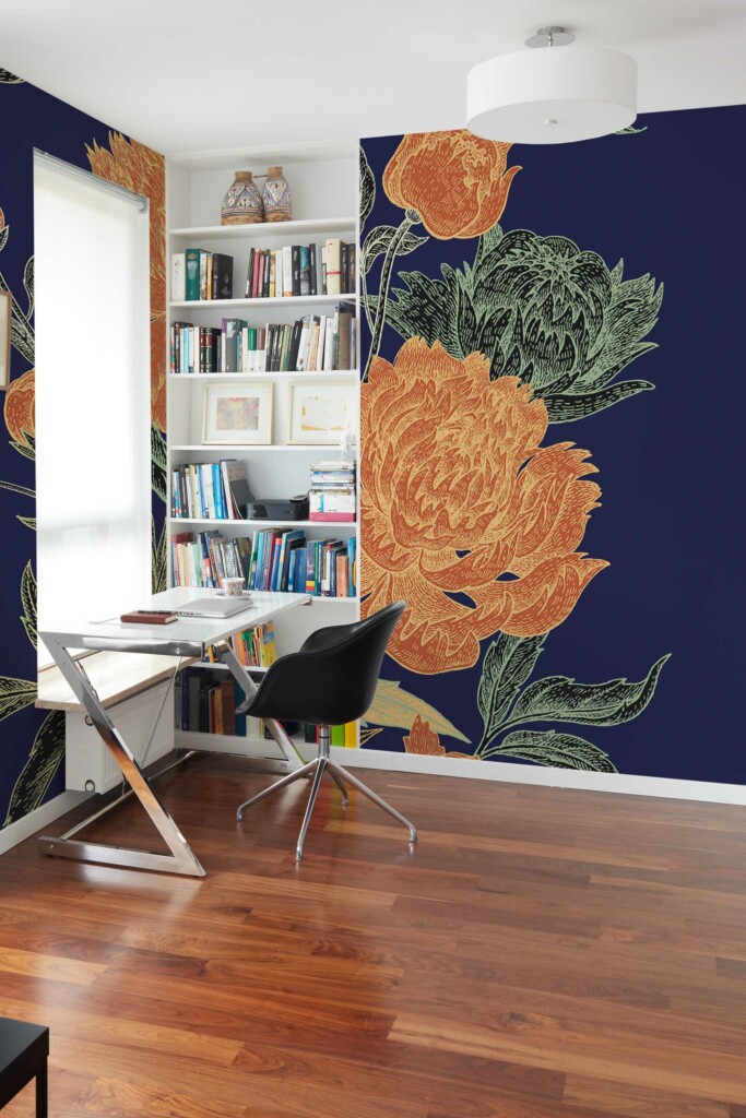 Wall mural peel and stick featuring Mystic Floral by Fancy Walls