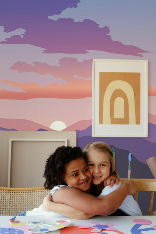 Fancy Walls Purple Sunset peel and stick wall murals