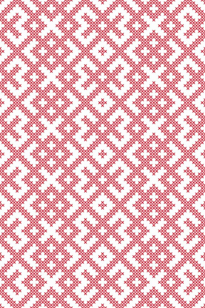 Pattern repeat of Ethnic removable wallpaper design