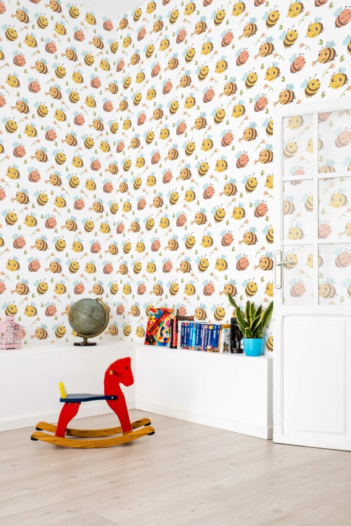 Fancy Walls Extra Cute Bees removable wallpaper