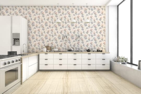 floral beige traditional wallpaper