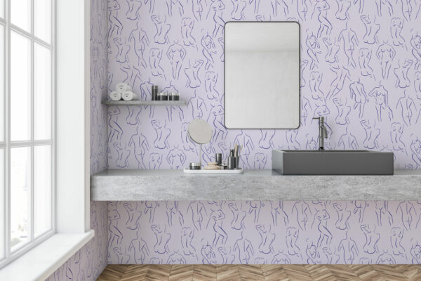 purple contemporary unpasted wallpaper
