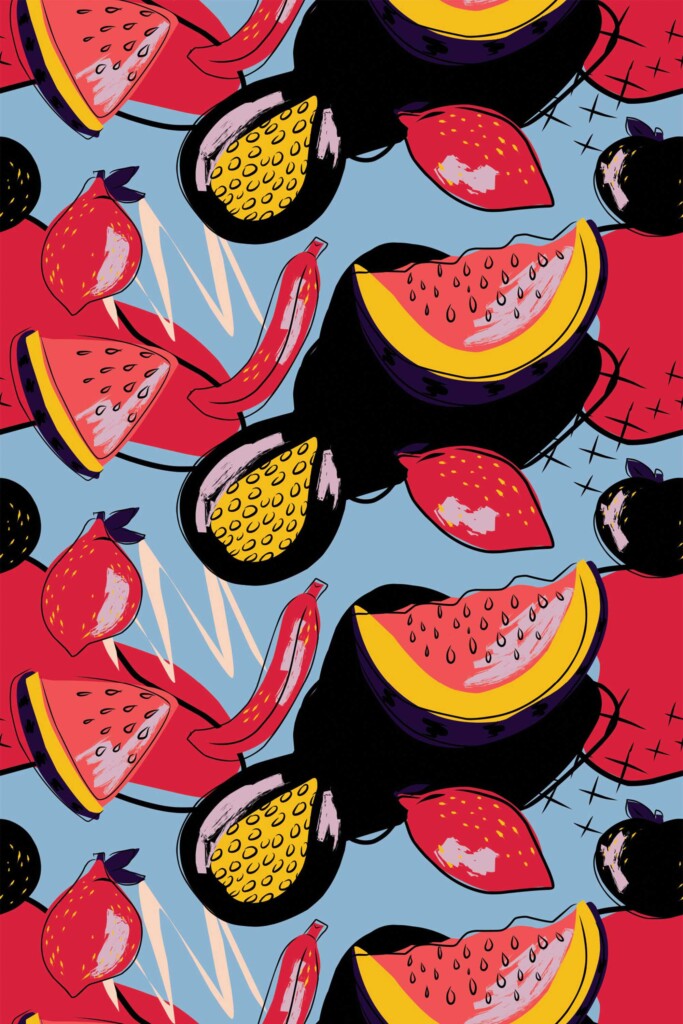 Whimsical fruit unpasted wallpaper for walls Fancy Walls