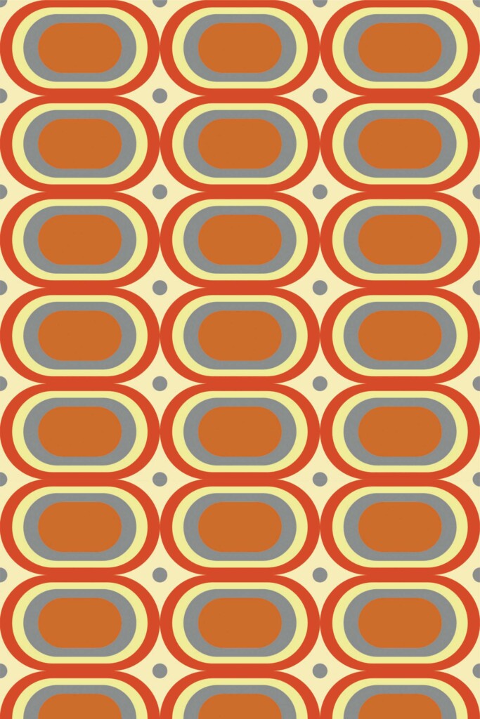 Orange self-adhesive wallpaper by Fancy Walls for living room