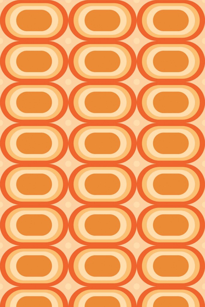 Fancy Walls peel and stick wallpaper in orange retro design