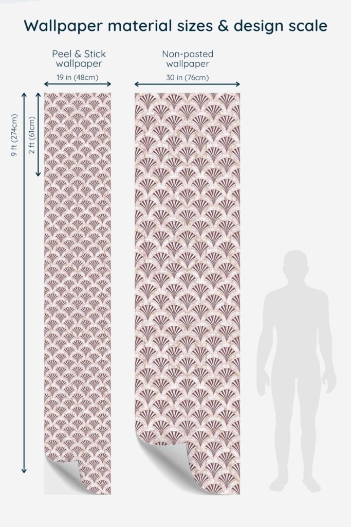 Rust Marble wallpaper for walls in Art deco style by Fancy Walls removable wallpaper