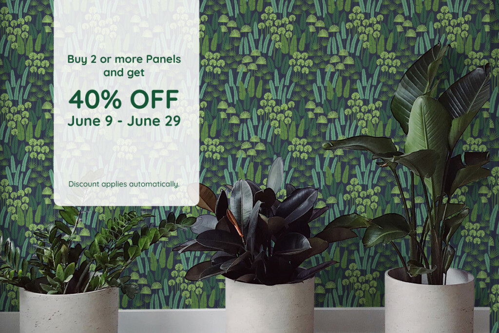 Fancy Walls biophilic design on peel and stick wallpaper
