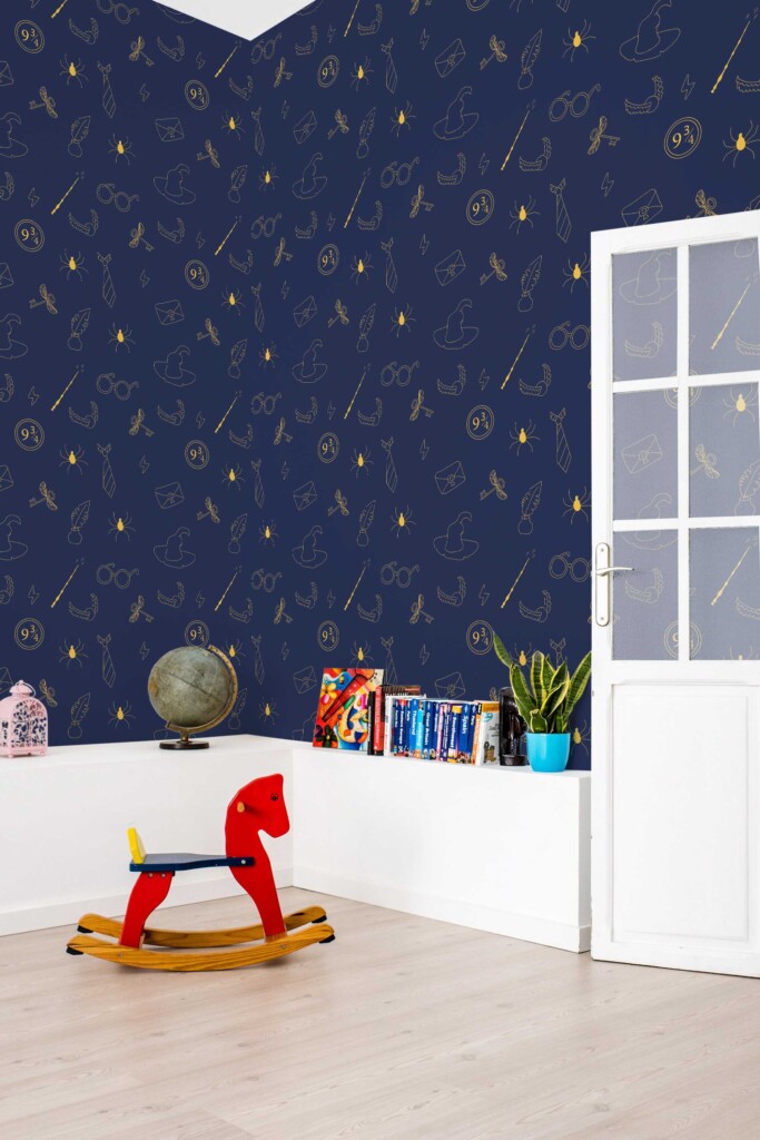 Fancy Walls Fantasy Wizard Blue self-adhesive wallpaper