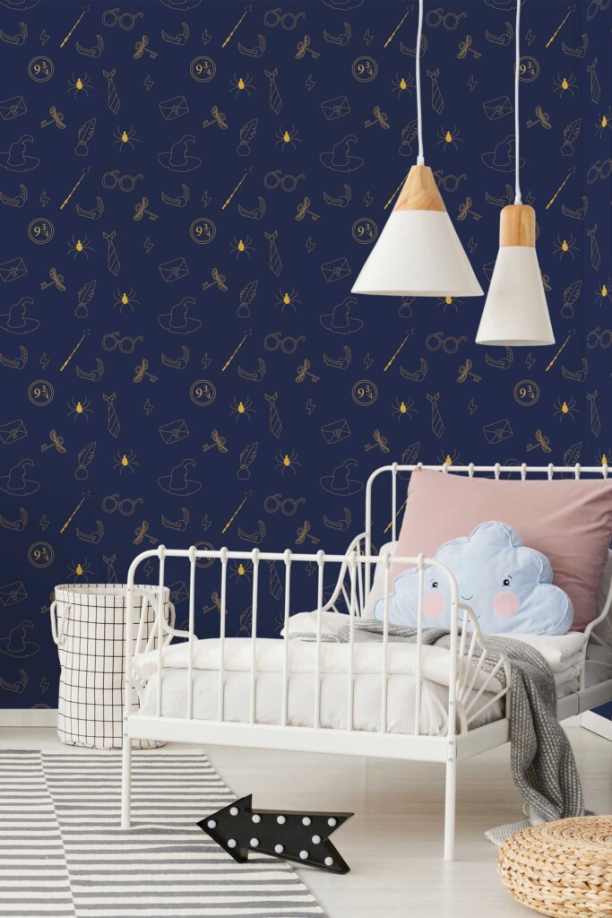 Fancy Walls Fantasy Wizard Blue peel and stick wallpaper